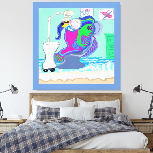 De Tandheelkundige 🦷 Hygiënist Canvas Afdruk (Insitu (Slaapkamer))