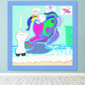 De Tandheelkundige 🦷 Hygiënist Canvas Afdruk (Insitu (Houten vloer))