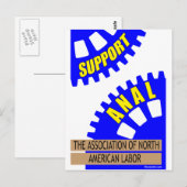 De tandwielen van de industrie hebben de werker om briefkaart (Voorkant / Achterkant)