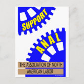 De tandwielen van de industrie hebben de werker om briefkaart (Voorkant)