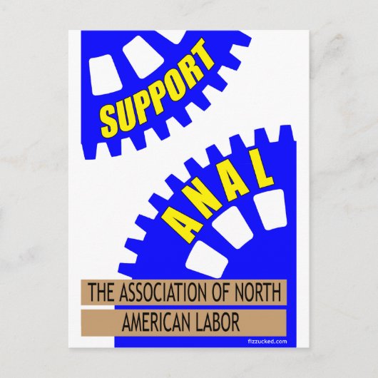 De tandwielen van de industrie hebben de werker om briefkaart (Voorkant)