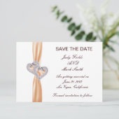 De Tangerine van de douane harten sparen de Kaart  (Staand voorkant)