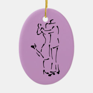 De tango dansers aanpasbaar keramisch ornament