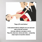 De tangokoppels dansen van Romance en passie Poster (Voorkant)