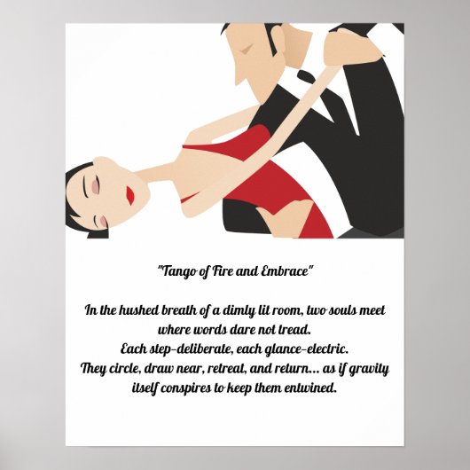 De tangokoppels dansen van Romance en passie Poster (Voorkant)