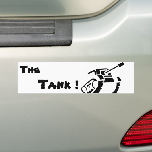 De tank bumpersticker (Op auto)