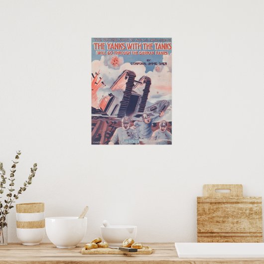 De tanks met de tanks poster (Keuken)