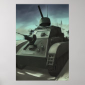 De tanks op het slagveld | AI Art. Poster (Voorkant)