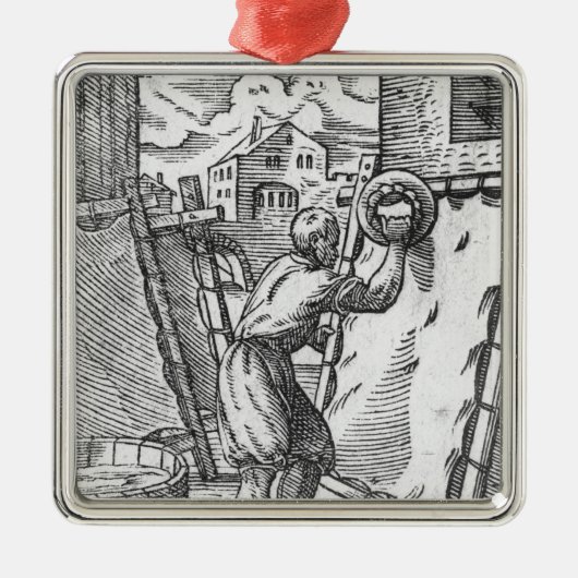 De tanner metalen ornament (Voorkant)