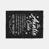 De tante Code Fleece Deken (Voorkant (Horizontaal))