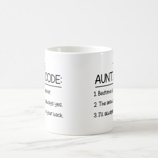 De tante Code, geschenk voor tante Koffiemok (Center)
