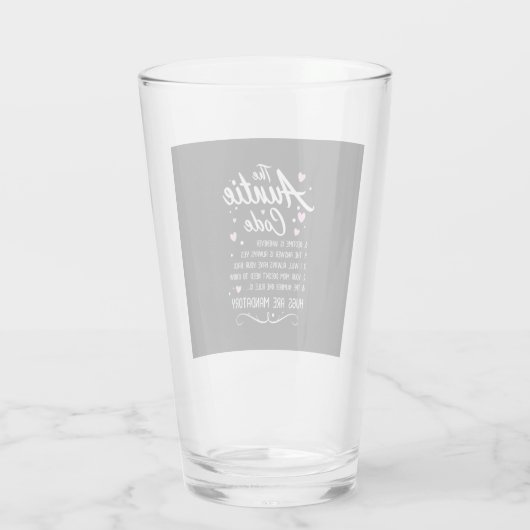De tante Code Glas (Achterkant)