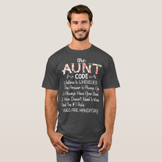 De tante Code grappige tante minnaar T-shirt (Voorkant volledig)