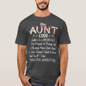De tante Code grappige tante minnaar T-shirt (Voorkant)