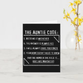 De tante code kerstcadeau van nichtje Nephe Kaart (Gele Bloem)