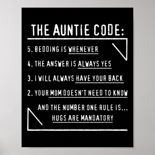 De tante code kerstcadeau van nichtje Nephe Poster (Voorkant)