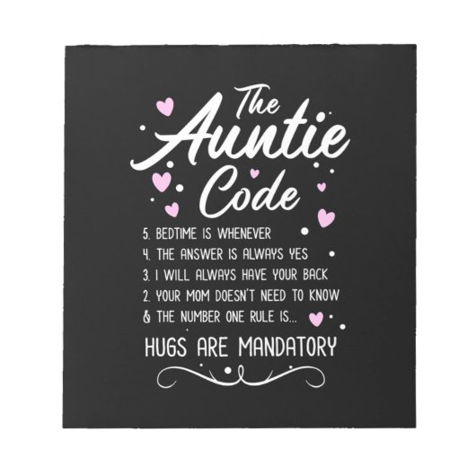 De tante Code Notitieblok (Voorkant)