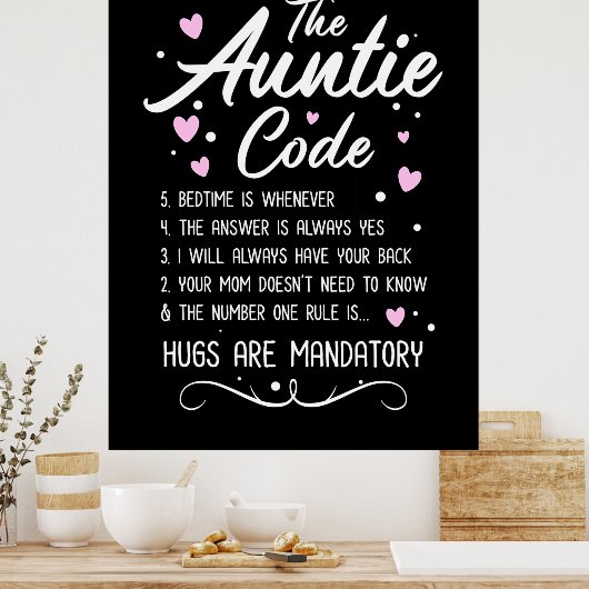 De tante Code Poster (Keuken)