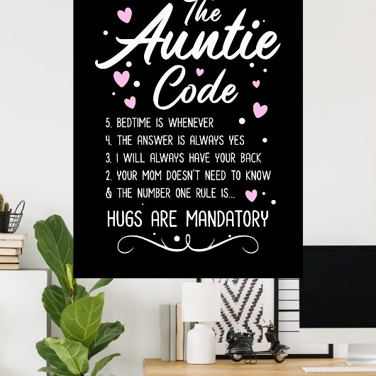 De tante Code Poster (Thuiskantoor)