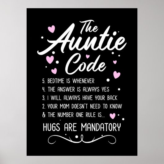 De tante Code Poster (Voorkant)