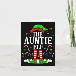 De tante Elf Grappige Xmas Elf Bijpassende Familie Kaart