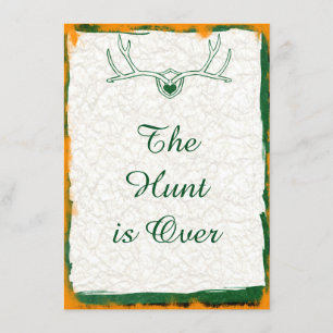 De tante is over Antler Camo Wedding Invitation Kaart