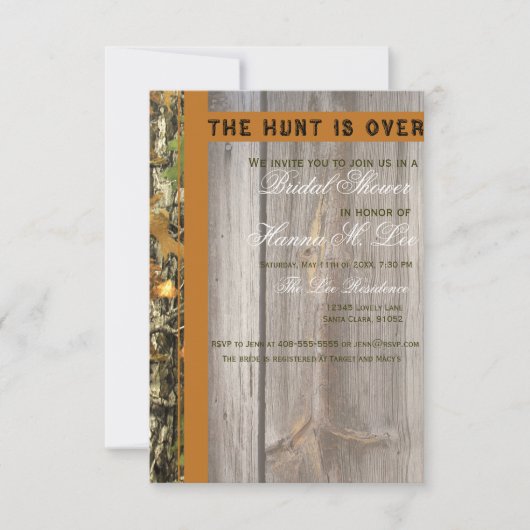 De tante is over de camo-bridal-show kaart (Voorkant)