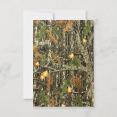 De tante is over de camo-bridal-show kaart (Achterkant)