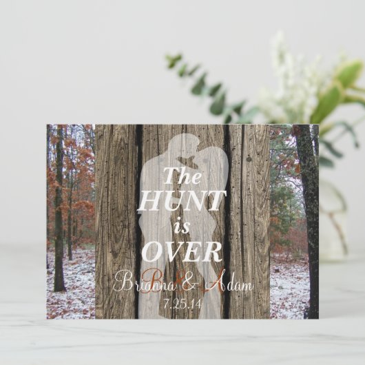 De tante is over het jachtthema uitnodigen kaart (Staand voorkant)