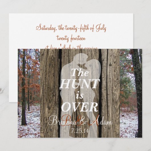 De tante is over het jachtthema uitnodigen kaart (Voorkant / Achterkant)