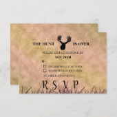 De tante is over Rustic RSVP Kaartje (Voorkant / Achterkant)