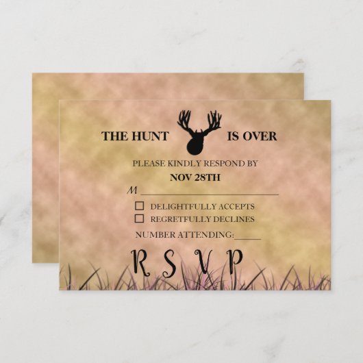 De tante is over Rustic RSVP Kaartje (Voorkant / Achterkant)