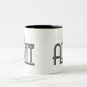 "DE" Tante Tweekleurige Koffiemok (Center)