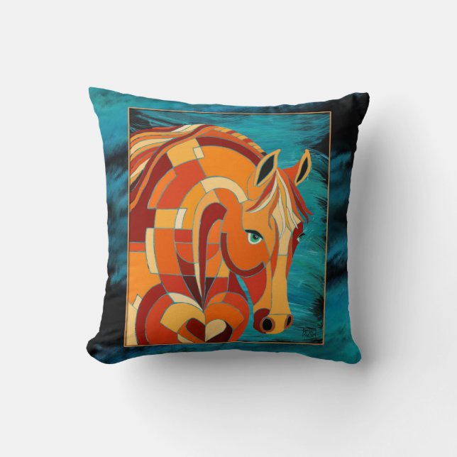 De Tao van Focus Horse Pillow Kussen (Voorkant)