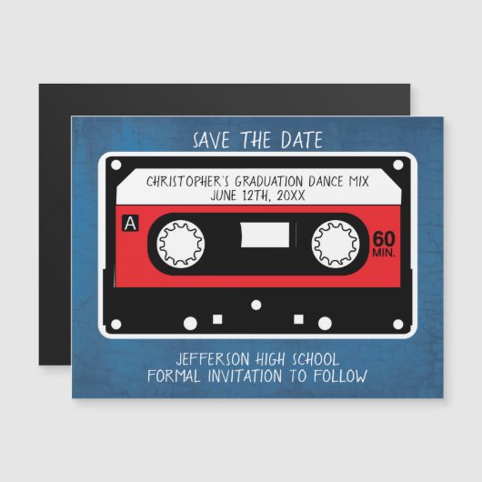 De Tape Afstuderen Song Mix opslaan Datum (Voorkant / Achterkant)