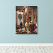 De tapijthandelaar | Jean-Léon Gérôme | Canvas Afdruk (Insitu (Houten vloer))