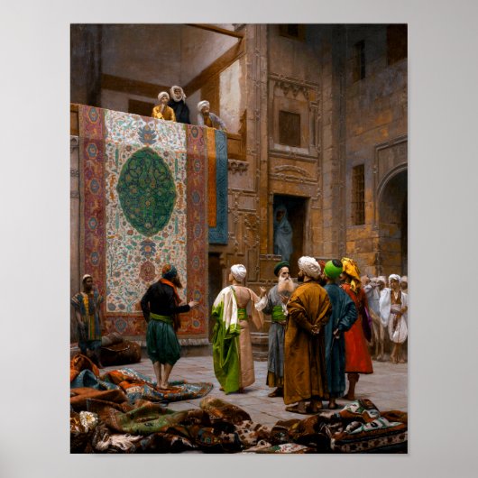 De tapijthandelaar | Jean-Léon Gérôme | Poster (Voorkant)