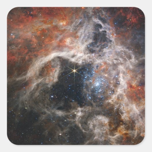 De Tarantula Nebula | JWST Vierkante Sticker (Voorkant)