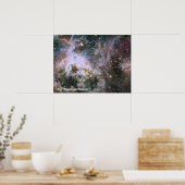 De Tarantula Nebula - Lijst 4 met titel Poster (Keuken)