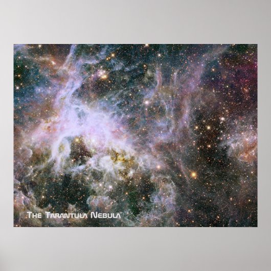 De Tarantula Nebula - Lijst 4 met titel Poster (Voorkant)