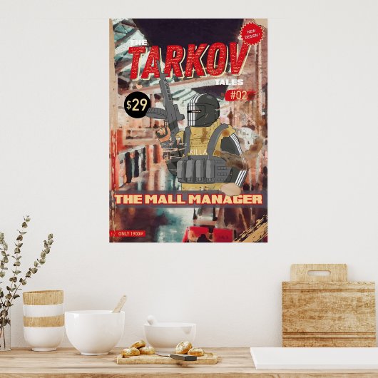 De Tarkov Tales 02 Escape van Tarkov Killa V Poster (Keuken)