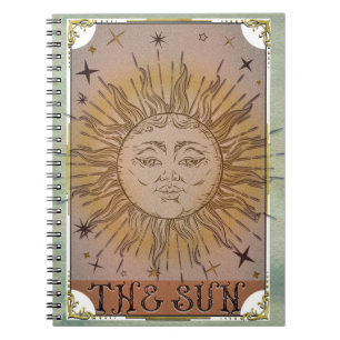 De  Tarot Card Celestial Art van de zon Notitieboek