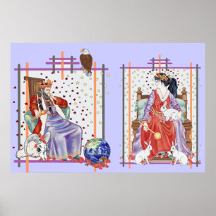De Tarot Empress & Emperor Poster