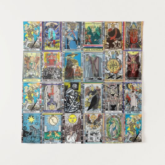 De Tarot Kaart Major Arcana Combo Tapestry Wandkleed (Voorkant)