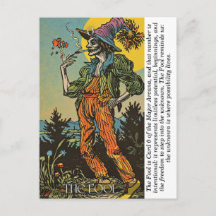De Tarot van de Dwaas Retro Mystieke Grote Arcana  Briefkaart