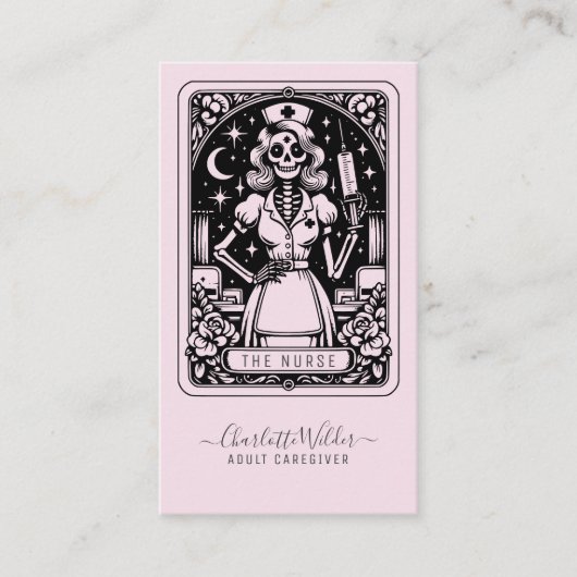 De Tarot Visitekaartje van de Verpleegster (Voorkant)