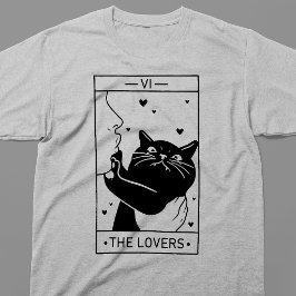 De Tarotkaart van de Geliefden met Katten T-shirt