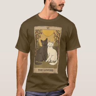 De  Tarotkaart van de Lovers, Magisch, occult, Kat T-shirt