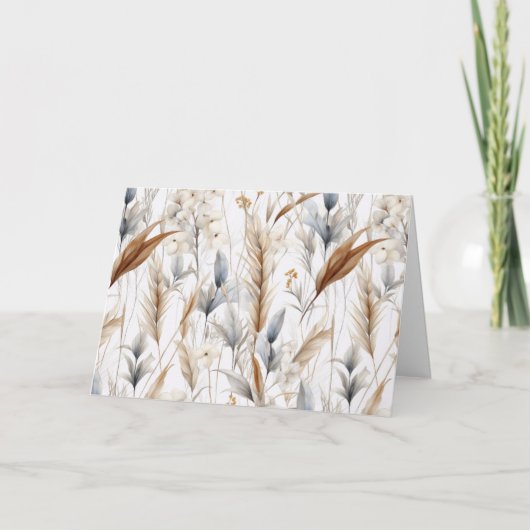 De tarweveld wenskaart kaart (Voorkant)
