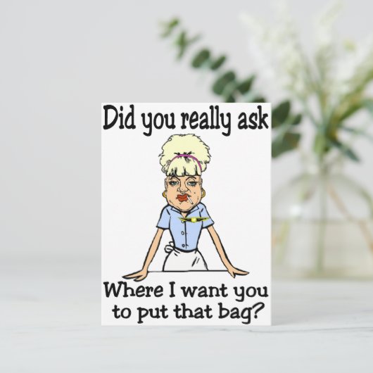 De tas stoppen briefkaart (Staand voorkant)